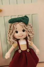 Handmade Crochet Amigurumi Princess Doll in Green Dress