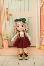 Handmade Crochet Amigurumi Princess Doll in Green Dress