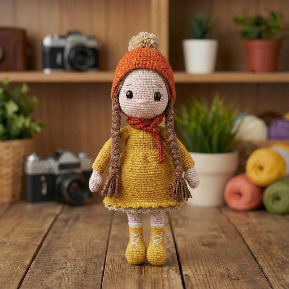 Handmade Organic Crochet Amigurumi Amber Doll