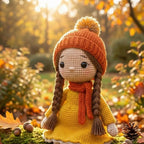 Handmade Organic Crochet Amigurumi Amber Doll