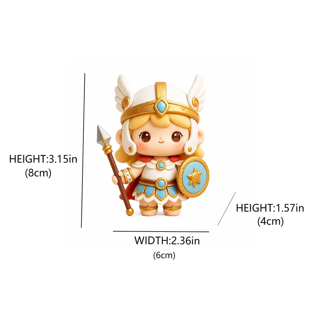 Chibi Athena Greek Goddess Miniature Desk Decor