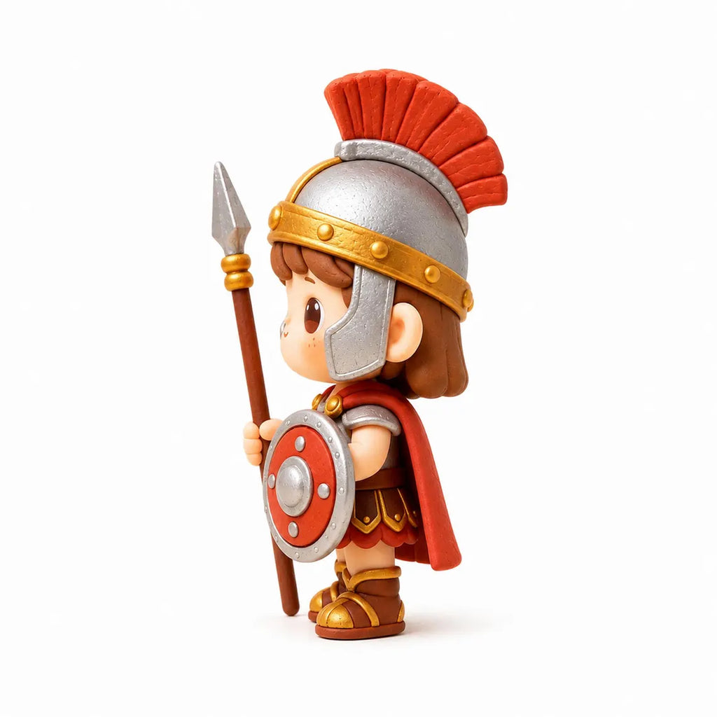 Clay Roman Legionary Warrior Statue Desk Decor