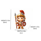 Clay Roman Legionary Warrior Statue Desk Decor