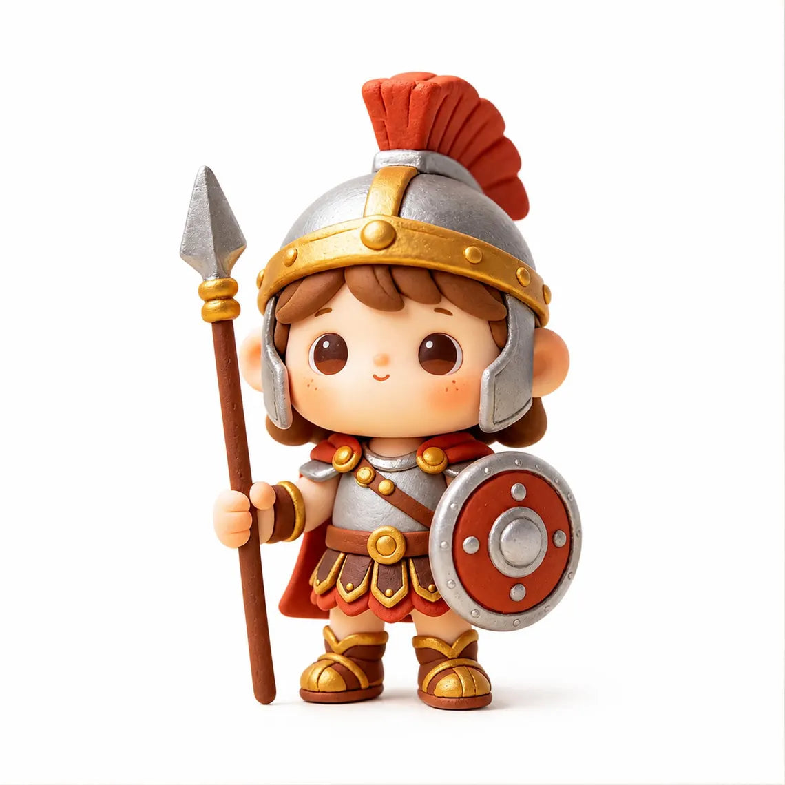 Clay Roman Legionary Warrior Statue Desk Decor