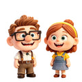 Clay Style Cartoon Couple Miniature Figurine Anniversary Statue