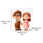 Cute Couple Miniature Figurines Holding Hands Desk Decor