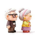 Handcrafted Clay Elderly Couple Figurine Home Decor