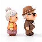 Grandma and Grandpa Elderly Couple Miniature Figurine