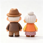 Grandma and Grandpa Elderly Couple Miniature Figurine