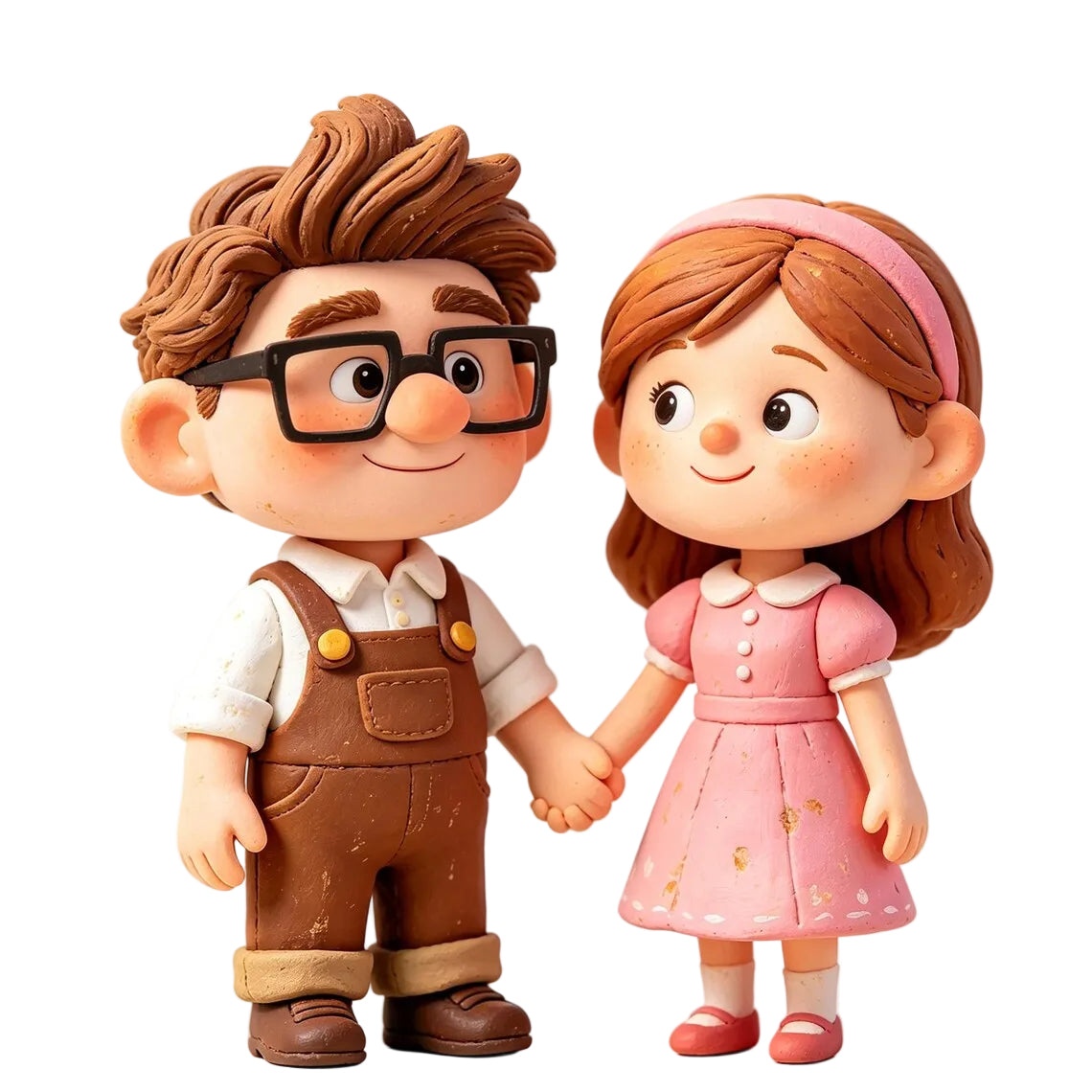Cute Couple Miniature Figurines Holding Hands Desk Decor