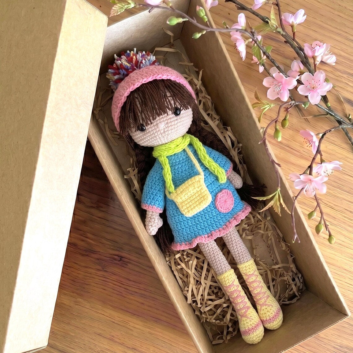 Handmade Organic Crochet Amigurumi Emily Doll